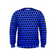 Metallic Mesh Screen-blue Kids  Sweatshirt by impacteesstreetweareight