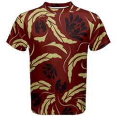 Folk flowers pattern Floral surface design Seamless pattern Men s Cotton Tee