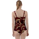 Folk flowers pattern Floral surface design Seamless pattern Twist Front Tankini Set View2