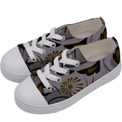 Folk Flowers Pattern Floral Surface Design Seamless Pattern Kids  Low Top Canvas Sneakers by Eskimos