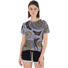 Folk Flowers Pattern Floral Surface Design Seamless Pattern Open Back Sport Tee by Eskimos