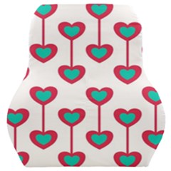 Red Hearts On A White Background Car Seat Back Cushion 