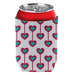 Red Hearts On A White Background Can Holder