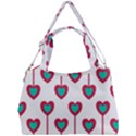 Red Hearts On A White Background Double Compartment Shoulder Bag View1