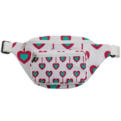 Red Hearts On A White Background Fanny Pack by SychEva