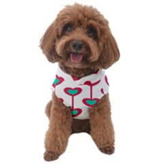 Red Hearts On A White Background Dog Sweater