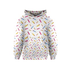 Multicolored Pencils And Erasers Kids  Pullover Hoodie by SychEva
