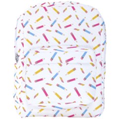 Multicolored Pencils And Erasers Full Print Backpack