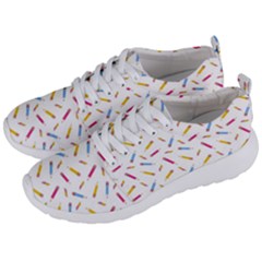 Multicolored Pencils And Erasers Men s Lightweight Sports Shoes