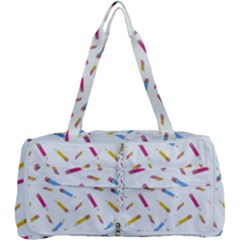 Multicolored Pencils And Erasers Multi Function Bag by SychEva