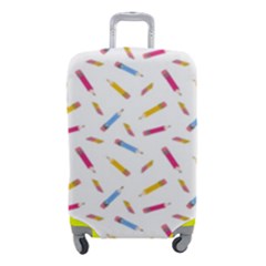 Multicolored Pencils And Erasers Luggage Cover (small)