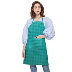 Metallic Mesh Screen 2-blue Pocket Apron by impacteesstreetweareight