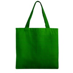 Metallic Mesh Screen 2-green Zipper Grocery Tote Bag by impacteesstreetweareight