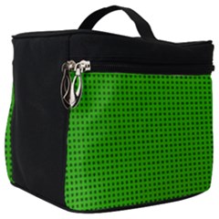 Metallic Mesh Screen 2-green Make Up Travel Bag (big) by impacteesstreetweareight