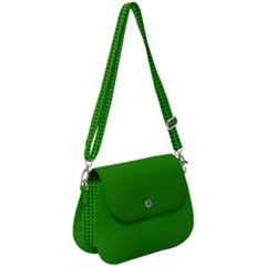 Metallic Mesh Screen 2-green Saddle Handbag by impacteesstreetweareight