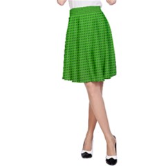 Metallic Mesh Screen 2-green A-line Skirt by impacteesstreetweareight