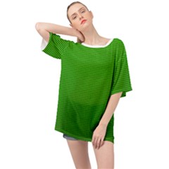 Metallic Mesh Screen 2-green Oversized Chiffon Top by impacteesstreetweareight