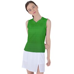 Metallic Mesh Screen 2-green Women s Sleeveless Sports Top by impacteesstreetweareight