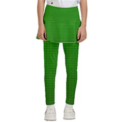 Metallic Mesh Screen 2-green Kids  Skirted Pants by impacteesstreetweareight