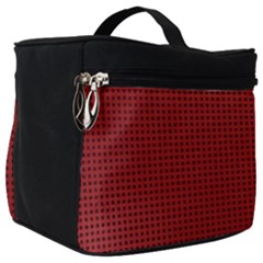 Metallic Mesh Screen 2-red Make Up Travel Bag (big) by impacteesstreetweareight