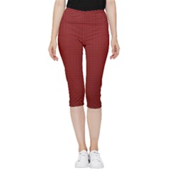 Metallic Mesh Screen 2-red Inside Out Lightweight Velour Capri Leggings  by impacteesstreetweareight