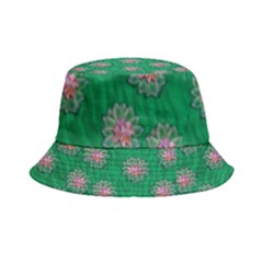 Lotus Bloom In The Blue Sea Of Peacefulness Inside Out Bucket Hat by pepitasart