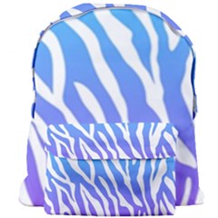 White Tiger Purple & Blue Animal Fur Print Stripes Giant Full Print Backpack
