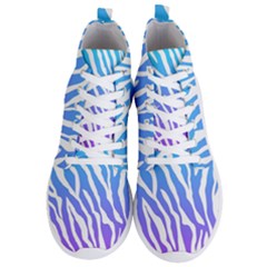 White Tiger Purple & Blue Animal Fur Print Stripes Men s Lightweight High Top Sneakers by Casemiro