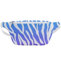 White Tiger Purple & Blue Animal Fur Print Stripes Waist Bag 
