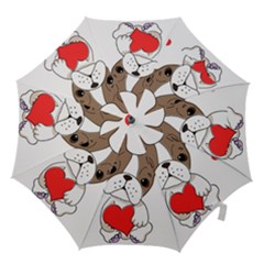 French Bulldog Hearts Hook Handle Umbrellas (small) by SomethingForEveryone