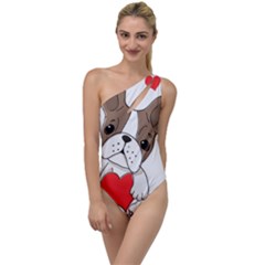 French Bulldog Hearts To One Side Swimsuit by SomethingForEveryone
