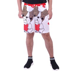 French Bulldog Hearts Men s Pocket Shorts