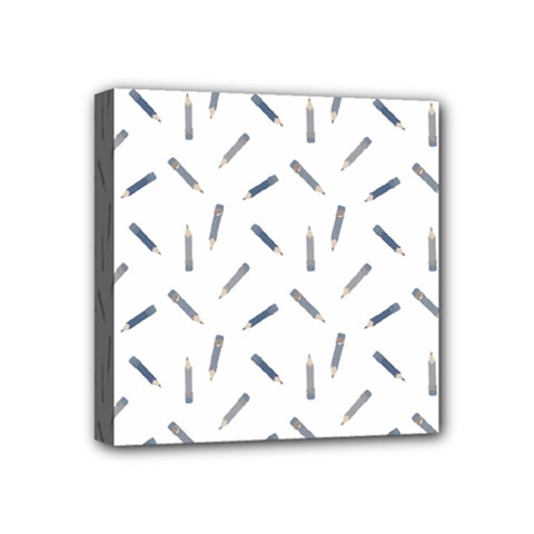 Gray Pencils On A Light Background Mini Canvas 4  X 4  (stretched) by SychEva