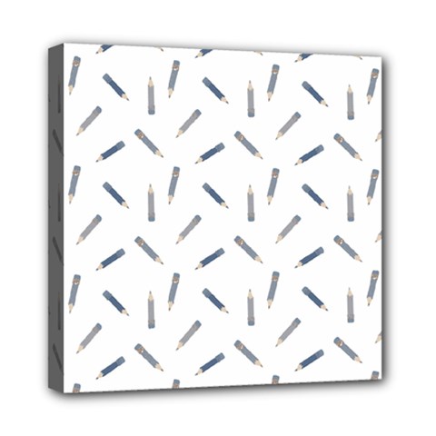 Gray Pencils On A Light Background Mini Canvas 8  X 8  (stretched) by SychEva