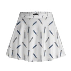 Gray Pencils On A Light Background Mini Flare Skirt by SychEva