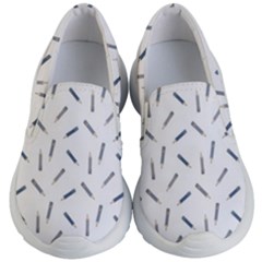 Gray Pencils On A Light Background Kids Lightweight Slip Ons by SychEva