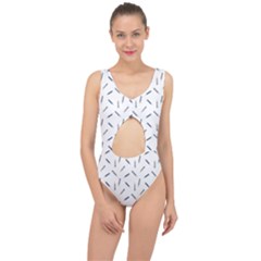 Gray Pencils On A Light Background Center Cut Out Swimsuit by SychEva