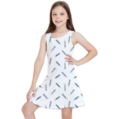 Gray Pencils On A Light Background Kids  Lightweight Sleeveless Dress by SychEva