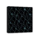 Turquoise Abstract Flowers With Splashes On A Dark Background  Abstract Print Mini Canvas 4  x 4  (Stretched) View1