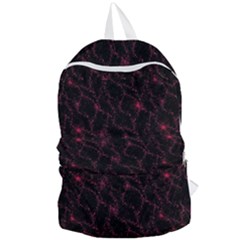 Pink Abstract Flowers With Splashes On A Dark Background  Abstract Print Foldable Lightweight Backpack by SychEva