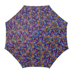 Multicolored Circles And Spots Golf Umbrellas by SychEva