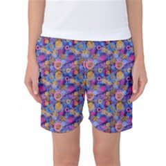 Multicolored Circles And Spots Women s Basketball Shorts by SychEva