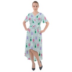 Funny Monsters Aliens Front Wrap High Low Dress by SychEva