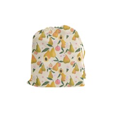 Yellow Juicy Pears And Apricots Drawstring Pouch (medium) by SychEva