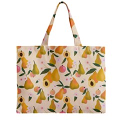 Yellow Juicy Pears And Apricots Zipper Mini Tote Bag by SychEva
