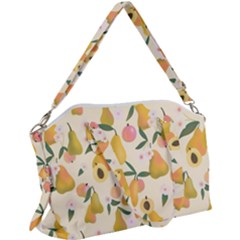 Yellow Juicy Pears And Apricots Canvas Crossbody Bag by SychEva
