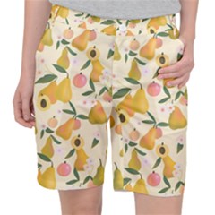 Yellow Juicy Pears And Apricots Pocket Shorts by SychEva