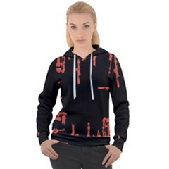 Red And Black Abstract Grunge Print Women s Overhead Hoodie by dflcprintsclothing