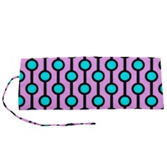 A Chain Of Blue Circles Roll Up Canvas Pencil Holder (s) by SychEva