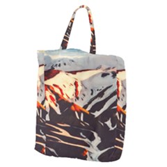 Iceland-landscape-mountains-snow Giant Grocery Tote by Amaryn4rt